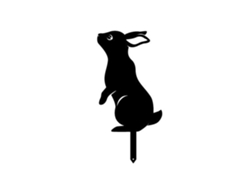 Estaca Decorativa De Metal 2d Con Forma De Conejo Para Jardín O Césped, Estatua De Figura De Animal.