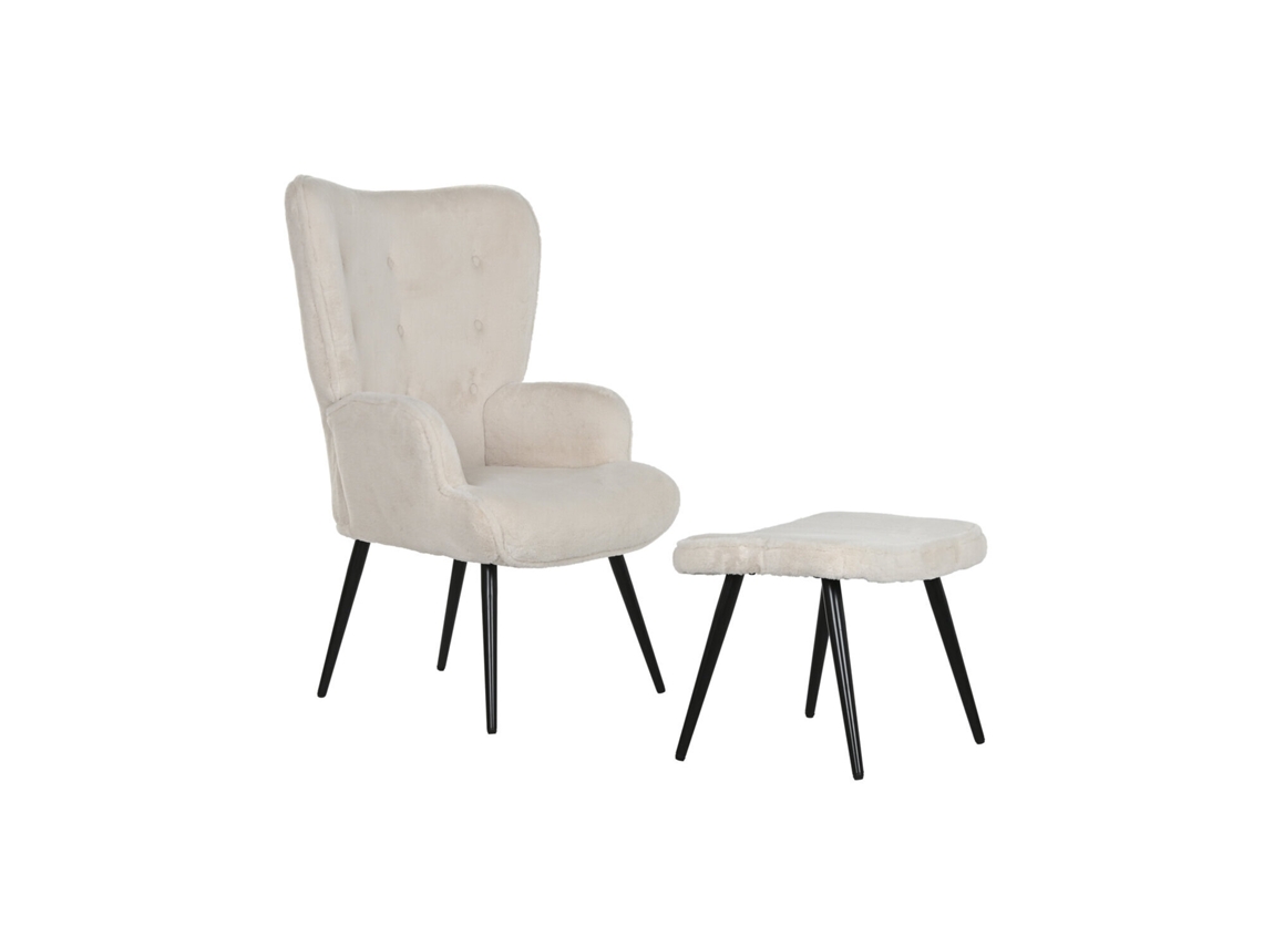 Poltrona de veludo cinza com detalhes em metal e poliéster, 74x67x90cm (ALEXANDRA HOUSE LIVING)