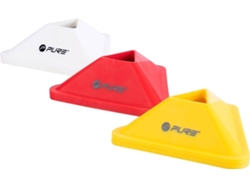 Juego de 20 Conos PURE2IMPROVE Triangular Rojo (Única)