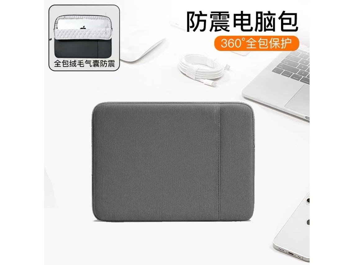 Bolsa para portátil a prueba de golpes con airbag, versión gris oscuro, de gama alta, Chennnls de 14 pulgadas (pantalla de 15 a 15,4 pulgadas)