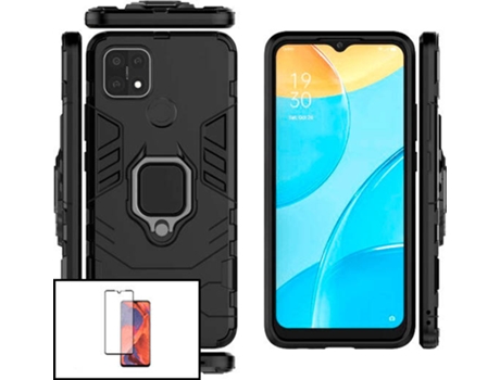 Carcasa y Protector Oppo A15 PHONECARE Military Defender Negro