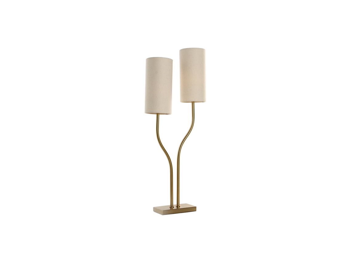 Lampara Sobremesa Hierro 2 Pantallas 35x16x100cm