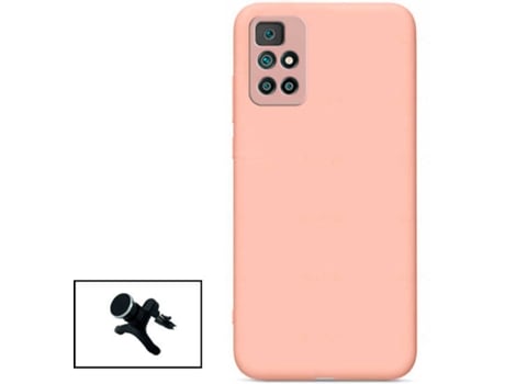 Kit Funda y Soporte Magnético Xiaomi Redmi Note 11+ PHONECARE Liso (Rosa)