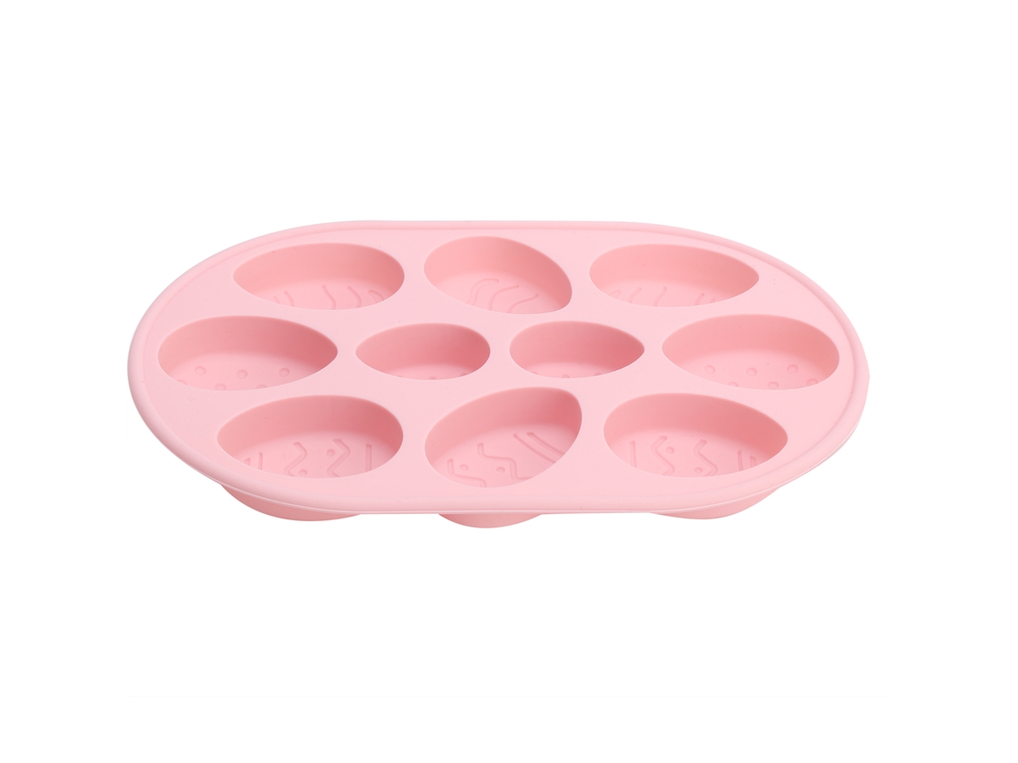 Mali forma de Silicone para Bolo Ovo de Páscoa Multifuncional Diy Chocolate Sabonete (rosa)