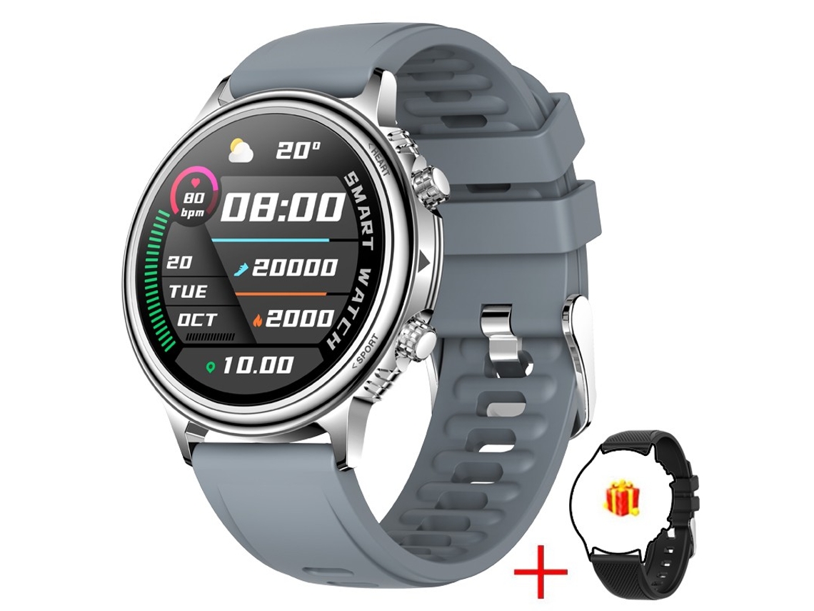 Smartwatch, compatible con teléfonos Android e iOS, resistente al agua, con llamadas Bluetooth.