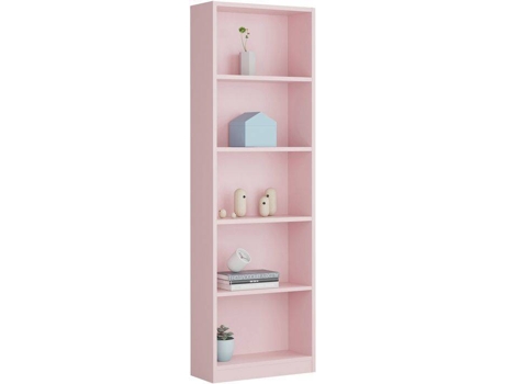 Estantería HABITDESIGN iJoy (Rosa Nube - Melamina - 52 x 180 x 25 cm)