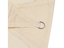FNINIJEDE Guarda Sol Elegante Para Pátio Externo, Guarda Sol Quadrado Bege E Branco Com 95 De Bloqueio Uv, Poliéster À Prova Dágua Para Atividades No Jardim (