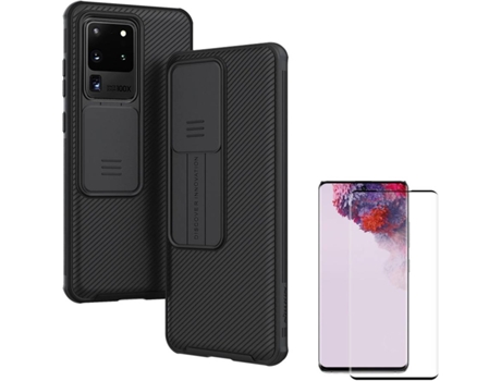 Carcasa y Protector Samsung S20 Ultra Nillkin Camshield Negro