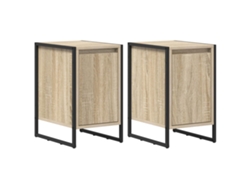 Maison Exclusive - Mesa De Noche 2 Pcs Sonoma 39,5 X 30 X 50 Cm
