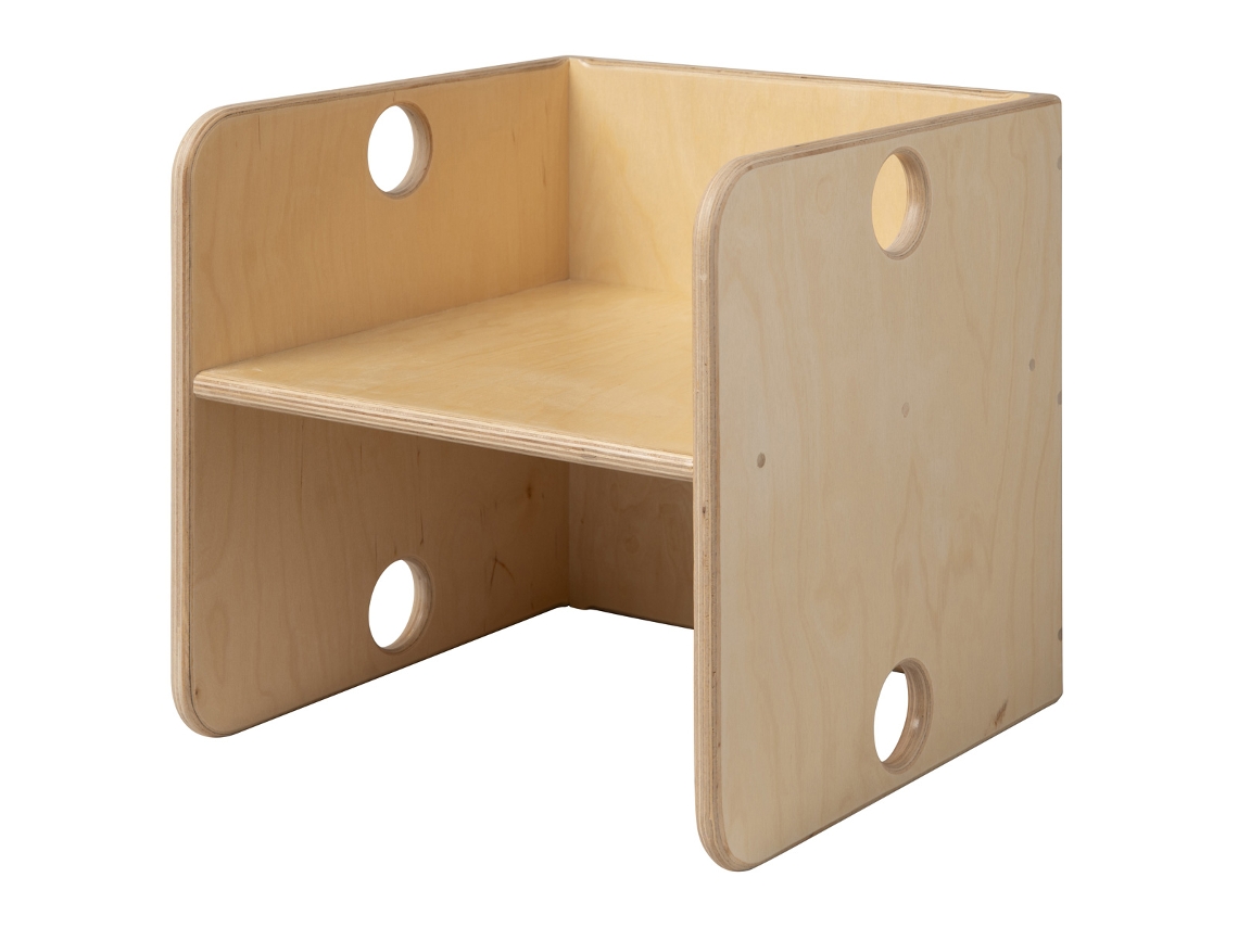 VAN DIJK TOYS Cube chair for toddlers (35x35x35 cm) - Natural