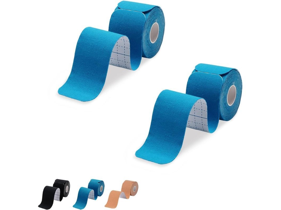 Cinta Kinesiológica Precortada, 2 Rollos - 40 Tiras - Para Músculos Y Articulaciones - Sin Látex Y Resistente Al Agua, Azul