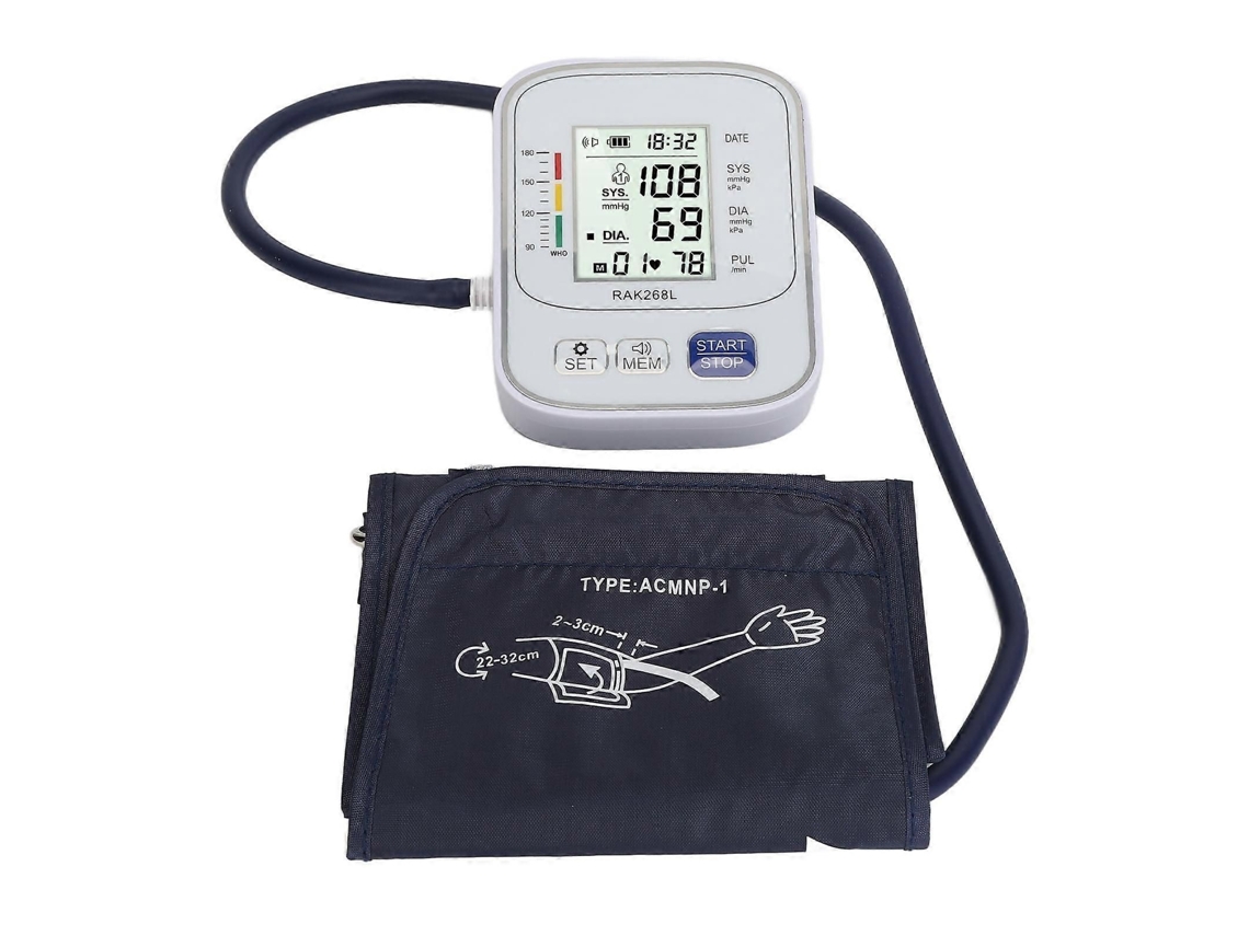 Monitor de presión arterial para brazo GOKOCO con pantalla LCD digital, frecuencia de pulso sensible, preciso y transmisión de voz sin anuncios.