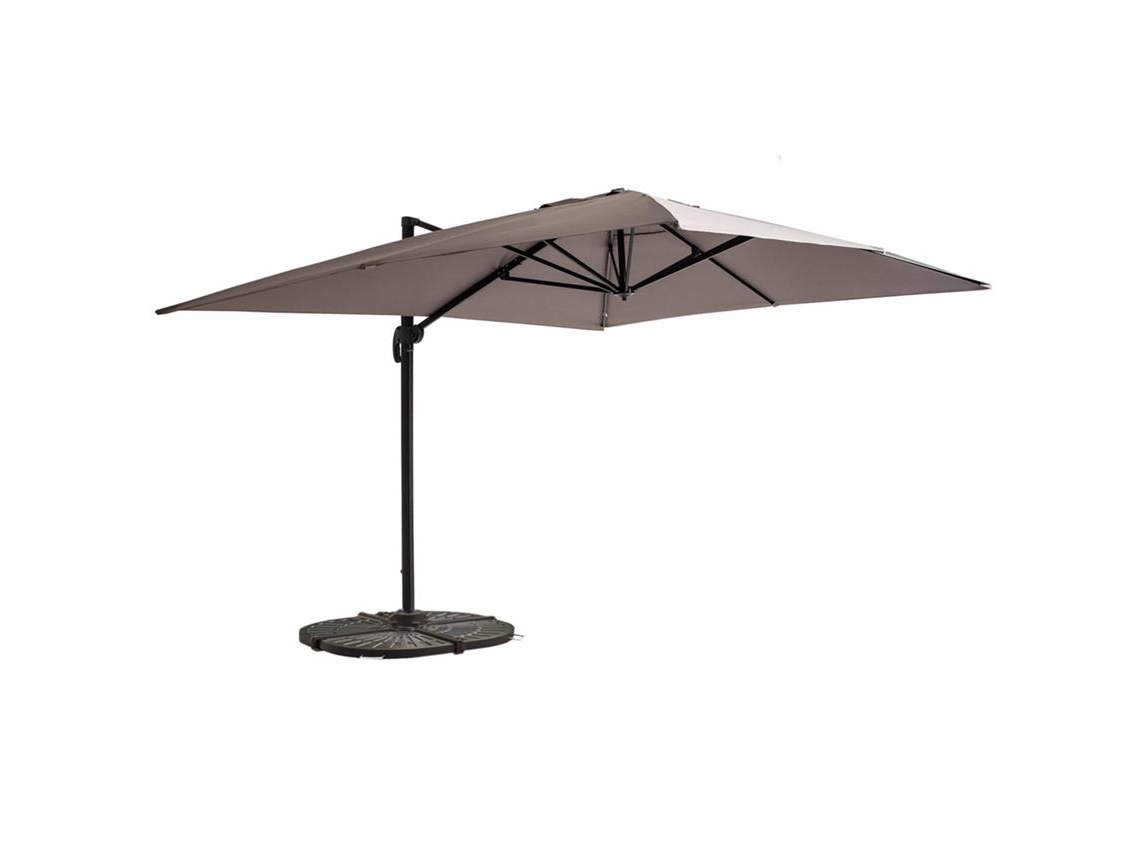 Juego De Parasol Excéntrico Inclinable (4 X 3 M) 4 Losas De Lastre