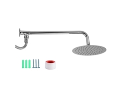 Cabezal De Ducha Redondo De 8 Pulgadas, Acero Inoxidable, Rosca G1/2, Kit De Baño Ligero De Lujo.