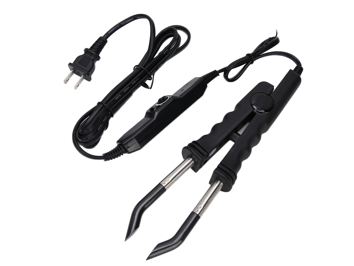 Plancha Conectora De Extensiones De Pelo Con Temperatura Ajustable Color Negro