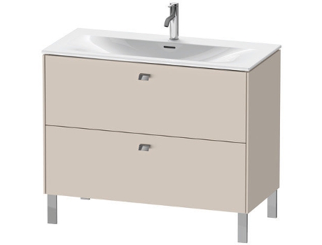 Pedestal de lavabo DURAVIT Brioso vertical 102,0 x 47,9 cm 2 cajones incl. recorte de sifón y delantal para lavabo Viu 234410