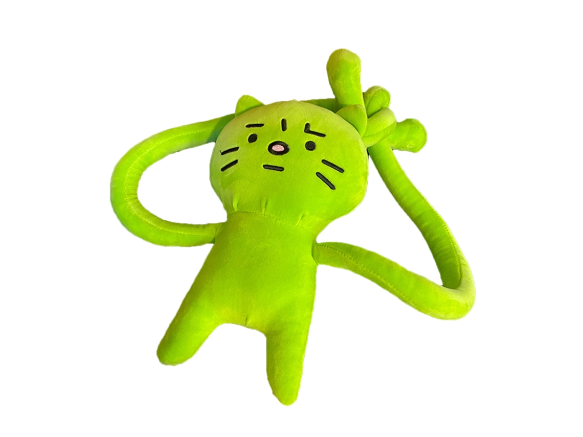 Bolso De Hombro De Peluche Con Forma De Gato De Dibujos Animados, Con Brazos Largos, Ideal Para Ir De Compras Y Viajar.