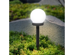Lámpara solar LED redonda para jardín, resistente al agua, 2 unidades.