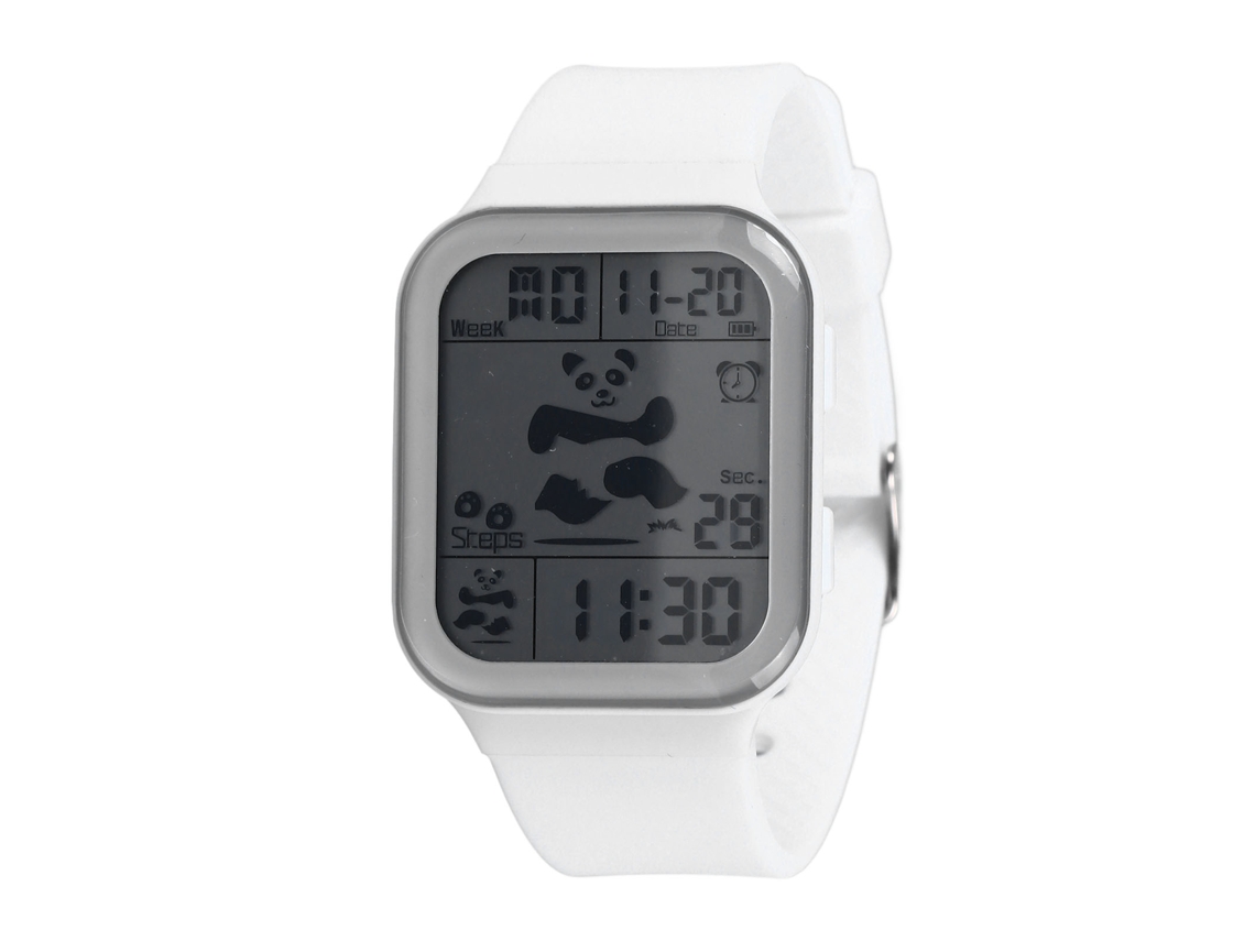 Reloj Electrónico Para Estudiantes Con Luz Nocturna, Cronómetro, Resistente Al Agua, Blanco.