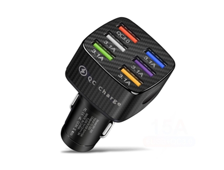 Cargador de Coche Cuadrado con 6* Carga Rápida USB GOEIK BY PC GO
