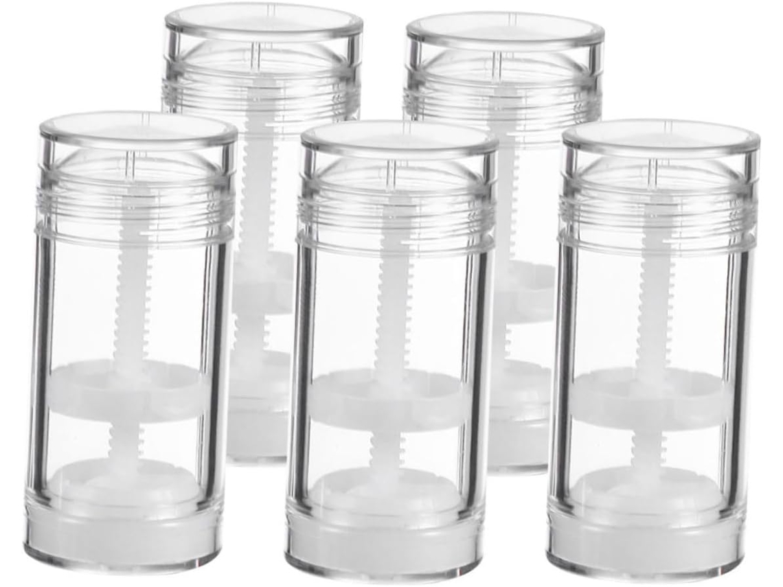 Juego De 5 Envases De Plástico Vacíos Para Cremas Con Sabor, Botellas Compactas Y Reutilizables.