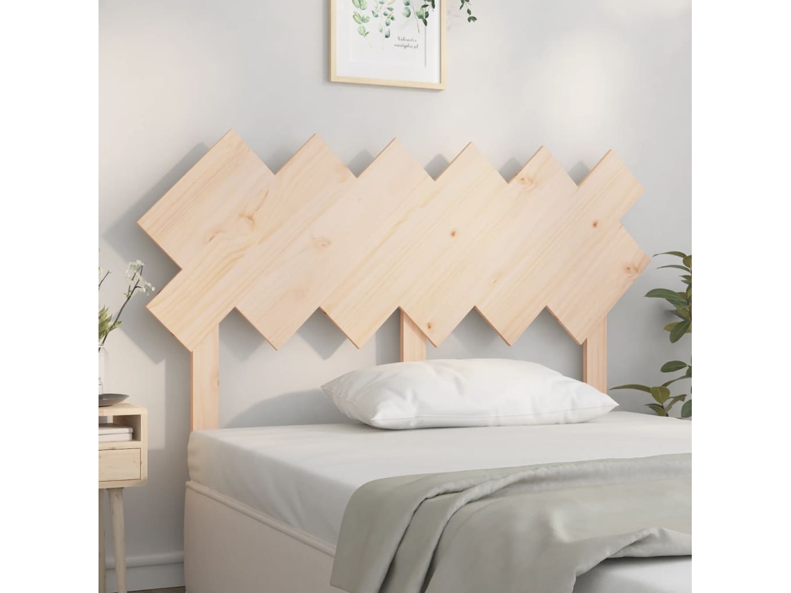 Cabecero De Cama Madera Maciza De Pino 132x3x81 Cm