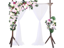 Decoración para ventanas con mosquitera para bodas y fiestas, malla de nailon, paquete de 2 unidades.