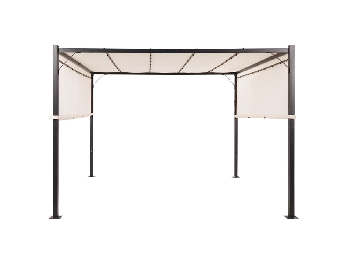 Pérgula De Jardim Led Parga Metal 310 Cm 310 Cm Creme