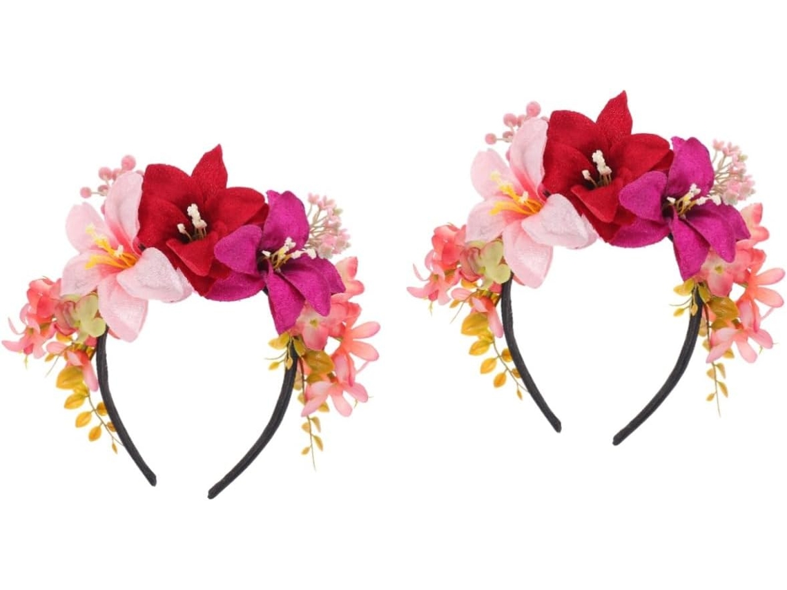 Diadema Elegante Con Corona De Tela De 2 Piezas, Ideal Para Bodas, Cumpleaños Y Fiestas.