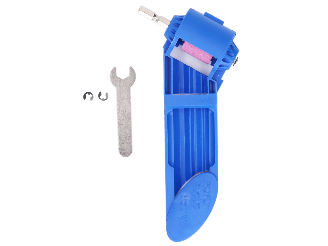 Afilador De Brocas De Corindón Portátil Con Rueda Pulidora Para Herramientas Eléctricas - Azul
