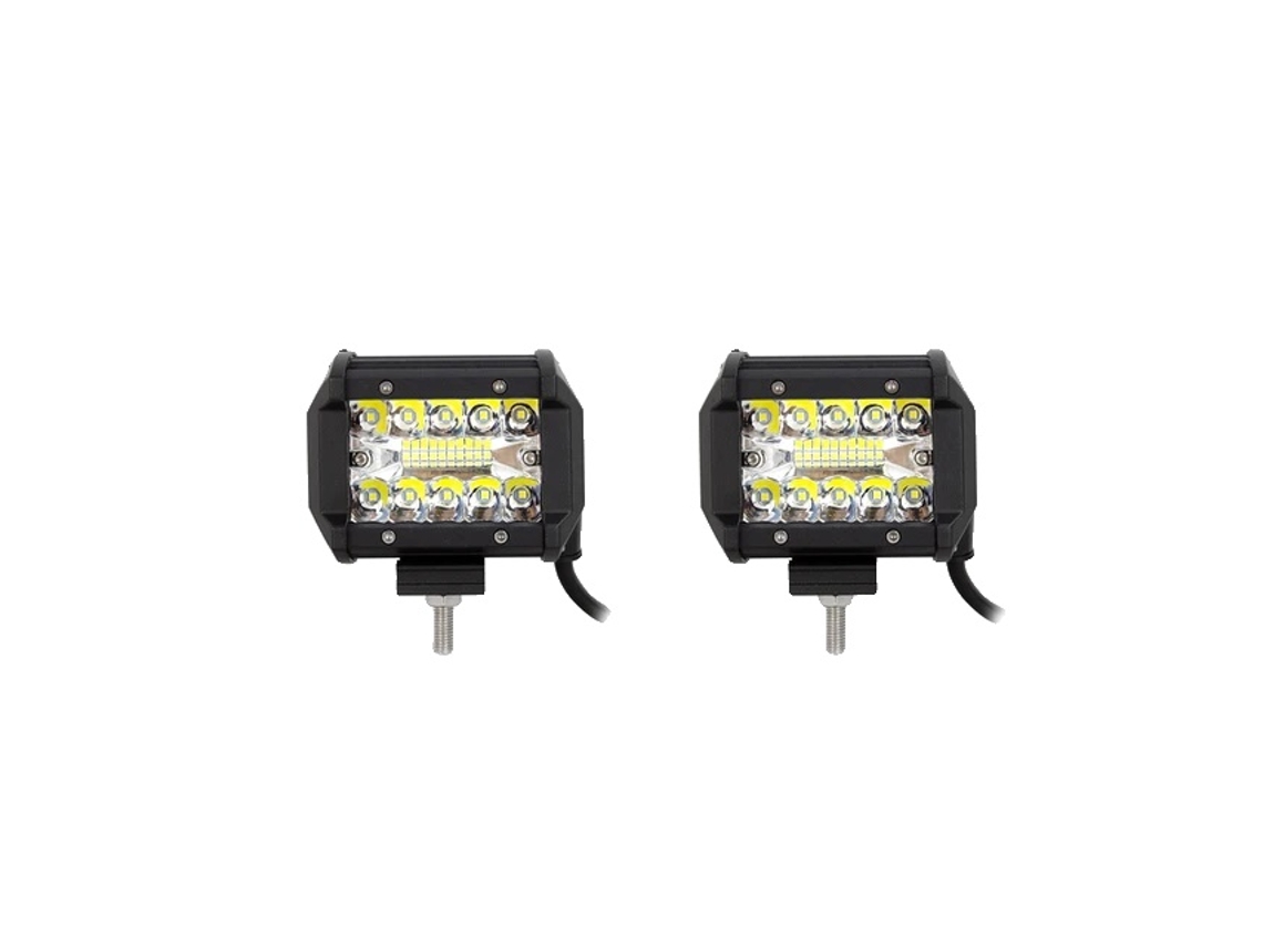 Barra de luces LED todoterreno, bombilla 8D, 3 líneas OEM