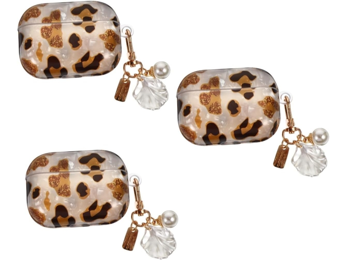 Juego De 3 Fundas Protectoras Con Estampado De Leopardo, Funda Resistente Con Cadena.