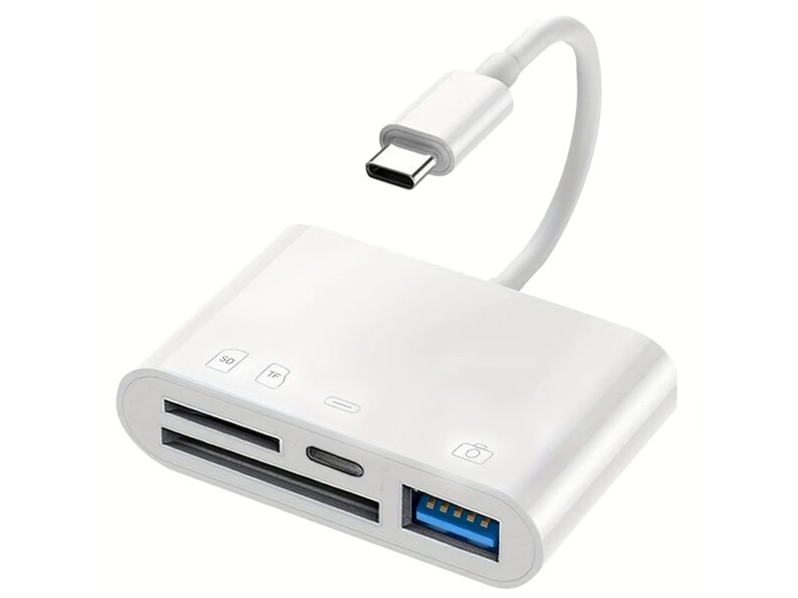 Lector de tarjetas de memoria USB-C 4 en 1 con función de carga. Tadvyyvayotoy