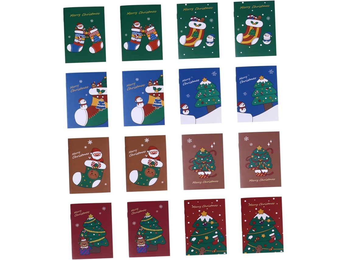 50 cuadernos de bolsillo con estampados navideños, material escolar para estudiantes. Gokoco