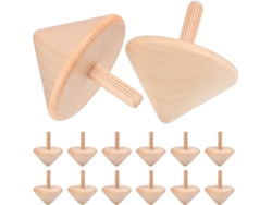 Juego De 15 Piezas De Peonzas De Madera Para Manualidades Con Giroscopios Para Armar, Para Niños.