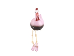 Figura Decorativa De Cerámica De Gallina Para Jardín, Adorno Animal Hecho A Mano Para El Hogar (negro)