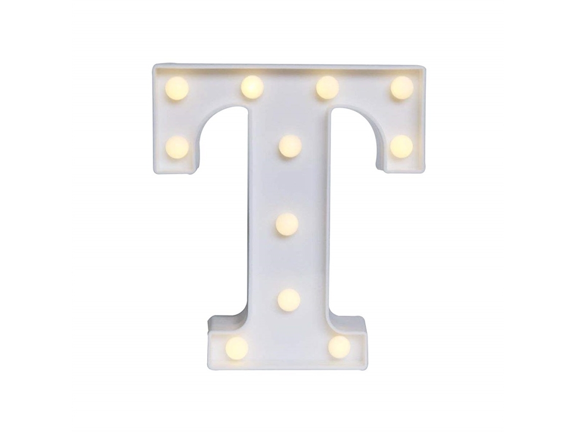 Letras LED de Bj-Luz: alfabeto, números, símbolos y corazones para bodas, fiestas, decoración del hogar, bares y Navidad.