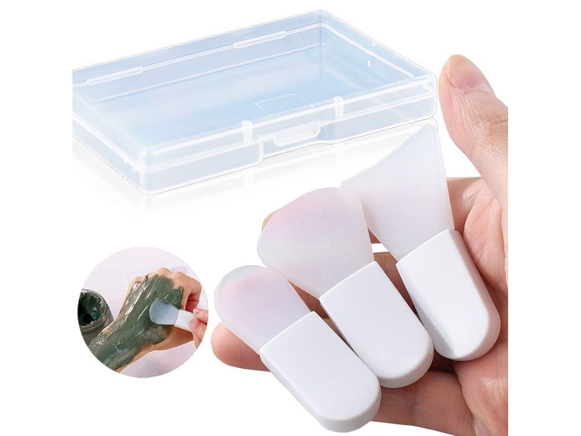 Juego De 3 Brochas De Silicona Suave Para Mascarillas Faciales Con Kit De Herramientas De Belleza Portátil Para Tratamientos Faciales Con Arcilla.