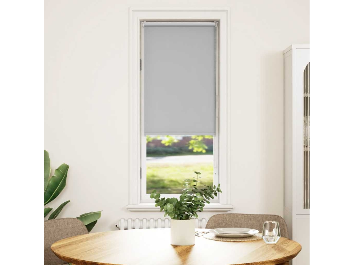 Maison Exclusive - Estor Enrollable Opaco Gris Claro 40x130 Cm Tela Ancho 35,7 Cm