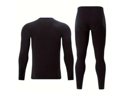 Preto Xl Tengoo Conjunto Roupa Térmica Masculina 2 Peças Compressão Manga Comprida Calça Legging Esqui Corrida Ar Livre