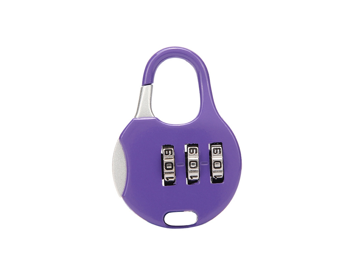 Candado de combinación para equipaje, antirrobo mecánico, apto para mochilas, maletas y armarios (morado)