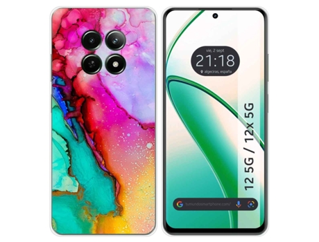 Funda Diseño Mármol para Realme 12 5G 12X 5G TUMUNDOSMARTPHONE Silicona Multicolor