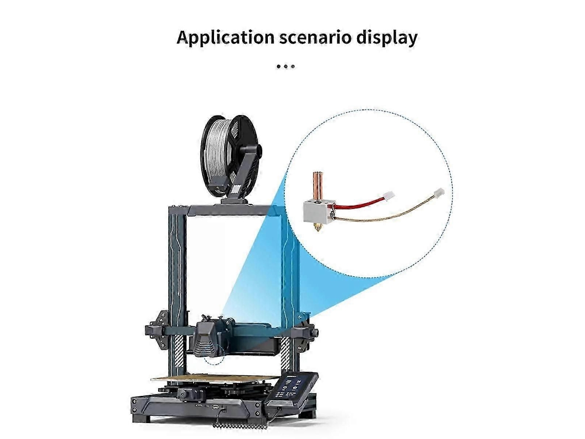 Boquilla de latón para extrusor Neptune 4 de 24" y 50 W. Juego de extrusor con varilla calefactora, termistor y bloque calefactor para Neptune GOKOCO.