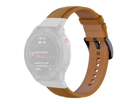 Correa de piel auténtica con herramienta para Garmin Fenix 7/Instinct 2/Fenix 5/Forerunner 935/Forerunner 945 - marrón claro