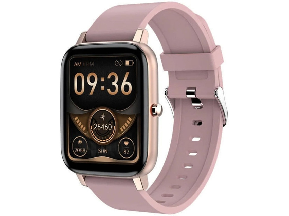 Reloj inteligente con monitor de actividad física, temperatura corporal, frecuencia cardíaca, presión arterial y sueño, IP67, Android/IOS rosa Yizhood