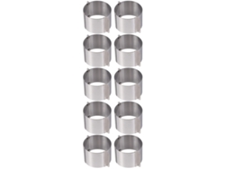 Juego De 10 Moldes Para Galletas Y Pasteles, Cortador Redondo De Mousse De Acero Inoxidable, Moldes Para Hornear.