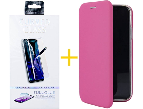 Kit Funda + Protector de Pantalla Samsung S21 Ultra SKYHE Flip Cover 1699 Rosa