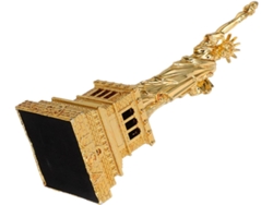 Estatua Libertad Americana 25 Metal Chapado Decoración Hogar Oficina Recuerdo Escultórico Hecho Cm Oro Mano