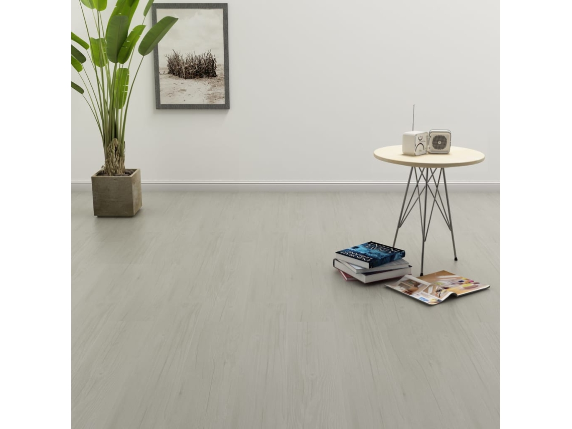 Lamas Para Suelo Autoadhesivas Pvc Gris Claro 4,46 M² 3 Mm