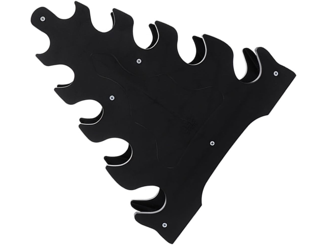 Soporte Vertical Para Barras De Pesas En Abs Negro, 5 Niveles, Diseño Sencillo Que Ahorra Espacio.